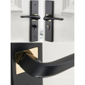 Solid Wood Door Lock Simple Black Household Silent Door Handle GO-SX